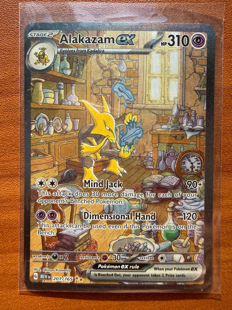 Pokemon TCG Alakazam EX Holo 201/165 Scarlet & Violet 151 Series NM English