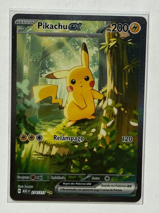 Pokemon TCG Ascended Heroes Pikachu ex SIR 276/217 - Portuguese Brazil