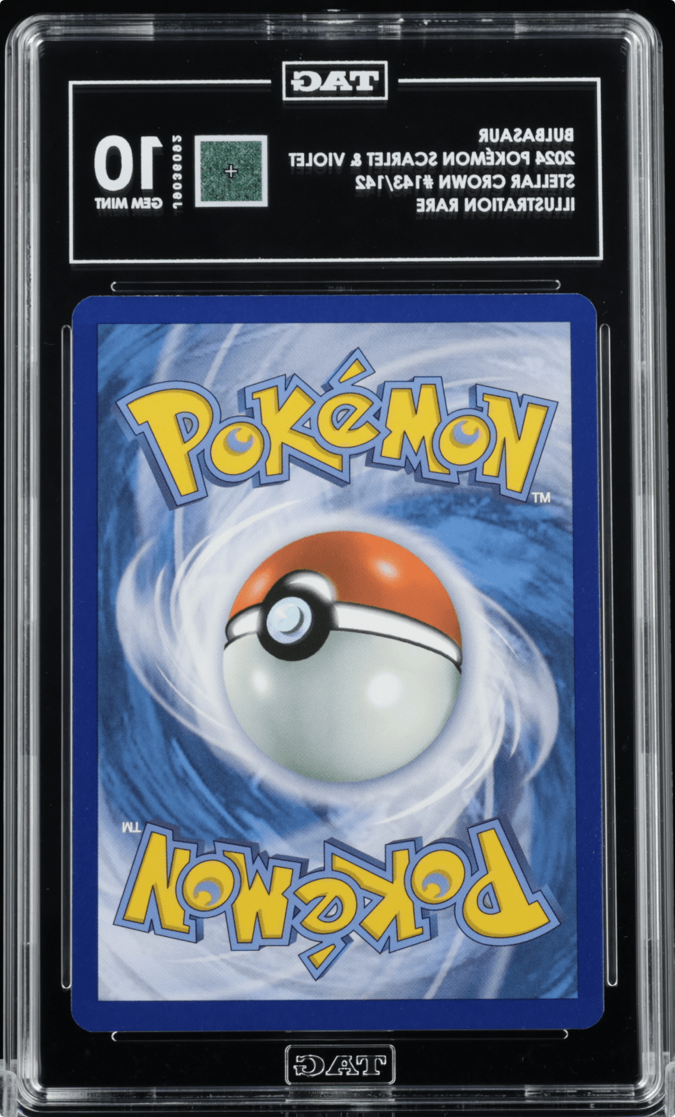 Pokemon TCG Bulbasaur Stellar Crown Illustration Rare Card 143/142 TAG 10