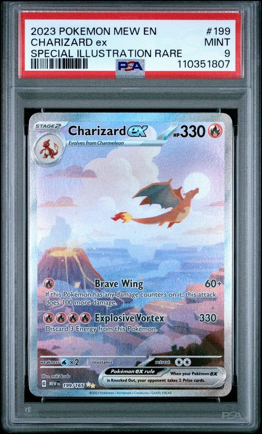 Pokemon TCG Charizard EX 199 PSA 9 Scarlet & Violet 151