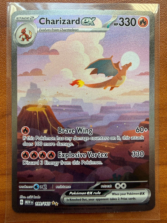 Pokemon TCG Charizard EX 199/165 Scarlet & Violet 151 SIR NM - English