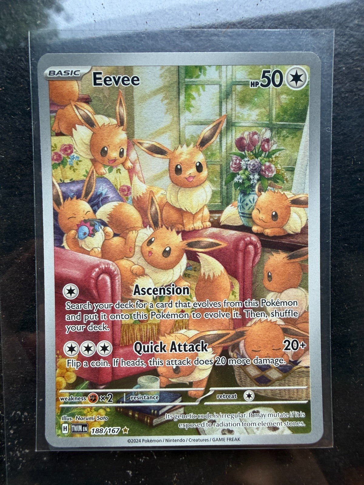 Pokemon TCG Eevee 188/167 Twilight Masquerade IR NM