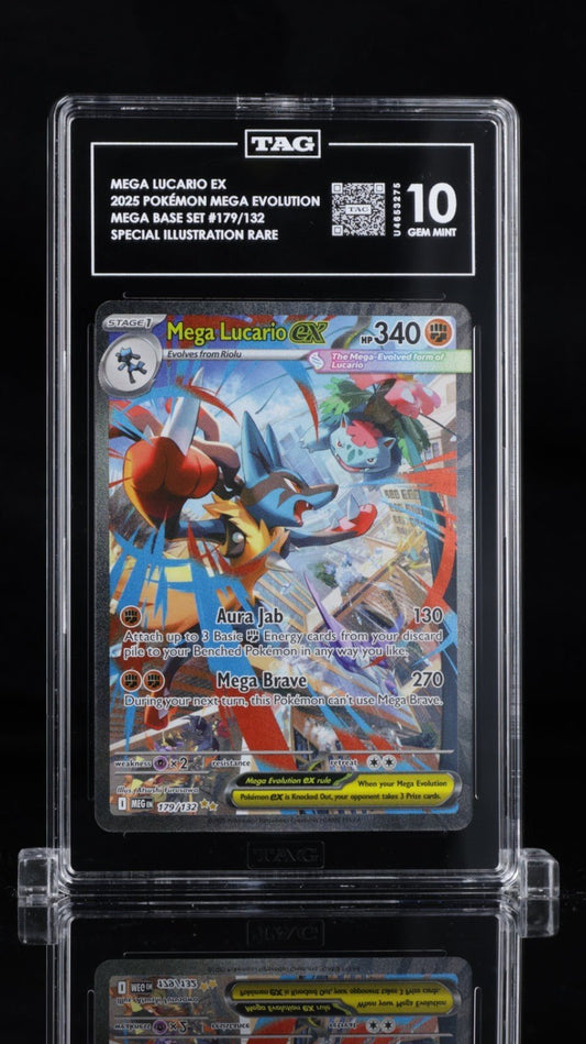 Pokemon TCG Mega Evolution Mega Lucario ex 179/132 TAG 10 GM