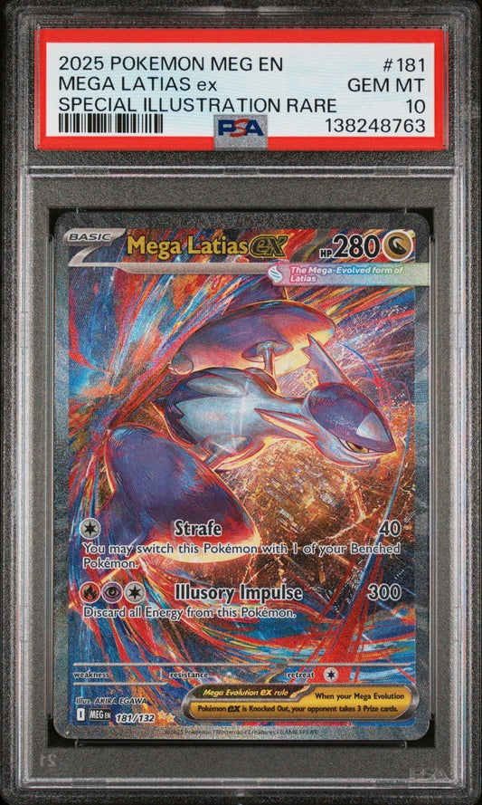 Pokemon TCG Mega Latias EX Sir 181/132 Holo Card Mega Evolution Series PSA 10