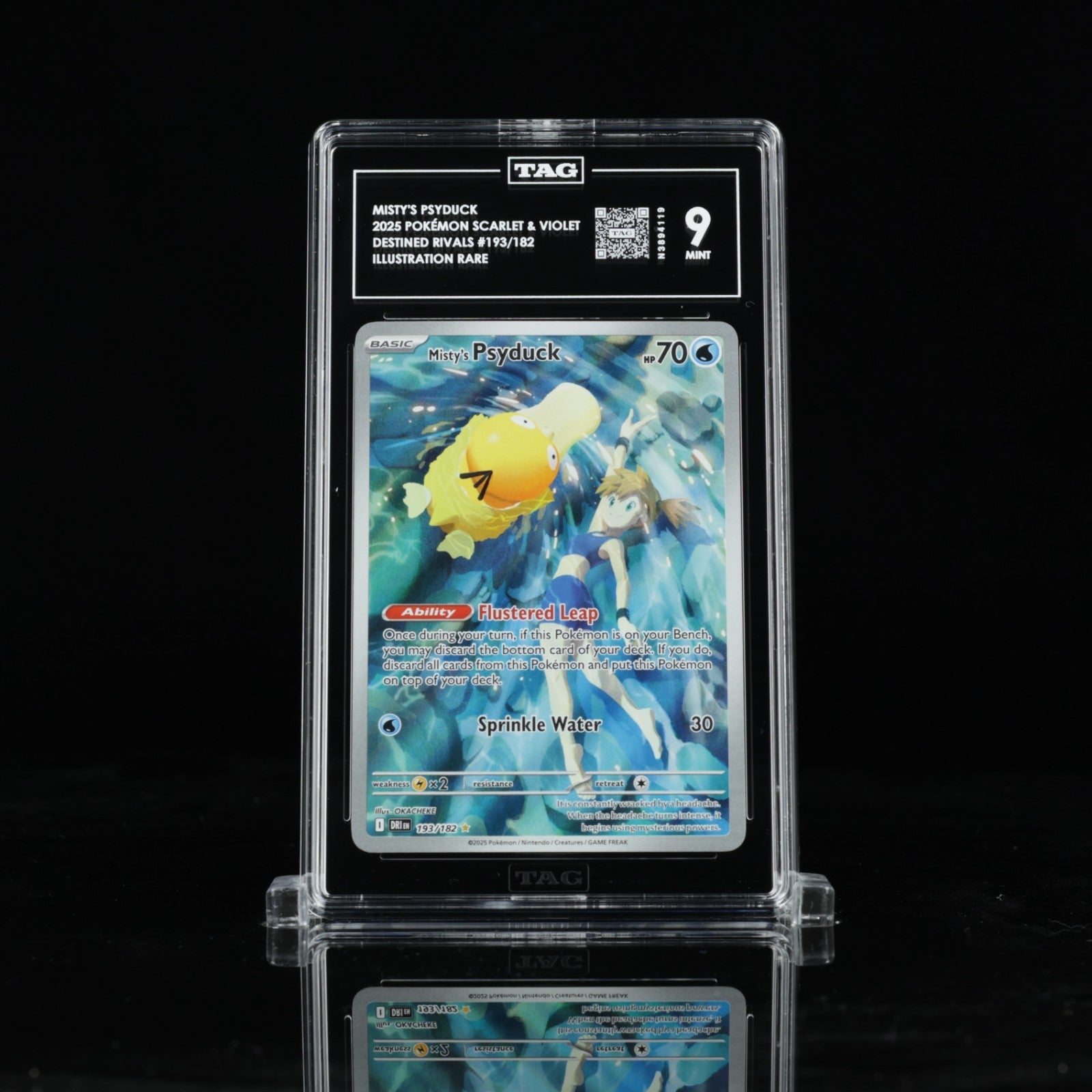 Pokemon TCG Misty's Psyduck 193/182 Destined Rivals Illustration TAG 9