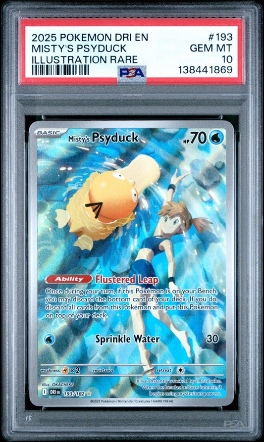 Pokémon TCG Misty's Psyduck Destined Rivals 193/182 Psa 10 2