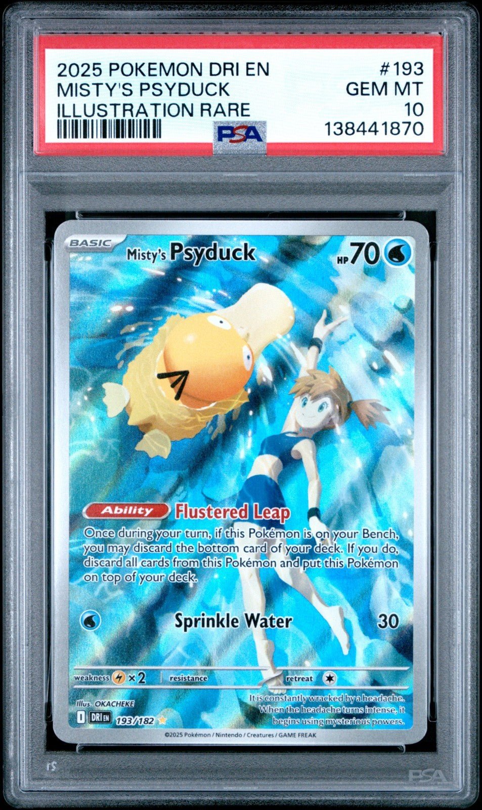 Pokémon TCG Misty's Psyduck Destined Rivals 193/182 Psa 10