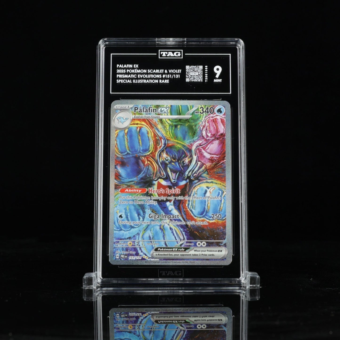 Pokemon TCG Palafin EX | SIR Holo | Prismatic Evolutions | 151/131 | TAG 9