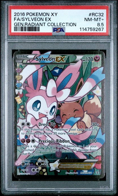 Pokemon TCG Sylveon EX RC32/RC32 Generations Radiant Collection PSA 8.5 POP 13
