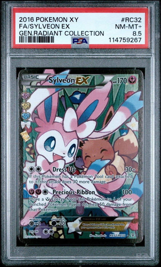 Pokemon TCG Sylveon EX RC32/RC32 Generations Radiant Collection PSA 8.5 POP 13