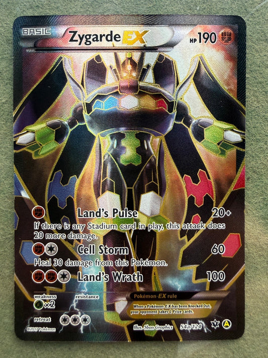 Pokemon TCG Zygarde EX 54a/124 Alternate Art Full Art XY Fates Collide NM