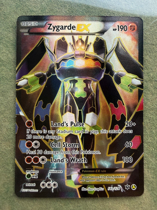Pokemon TCG Zygarde EX 54a/124 Alternate Art Full Art XY Fates Collide NM 2