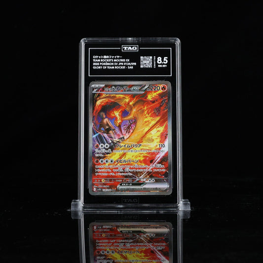 Pokemon Team Rocket's Moltres ex 124/098 Sv10 (Japanese) TAG 8.5