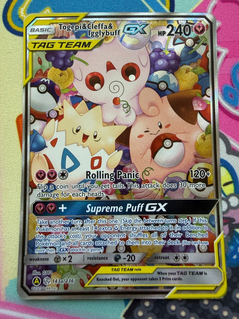 Pokemon Togepi & Cleffa & Igglybuff GX 143A/236 Alternate Art Holo NM