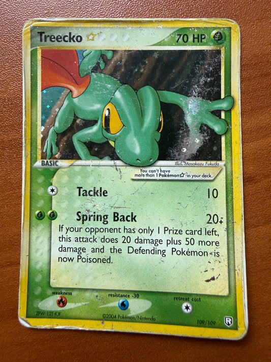 Pokemon Treecko Gold Star 109 / 109 Ex Team Rocket Returns Holo HP