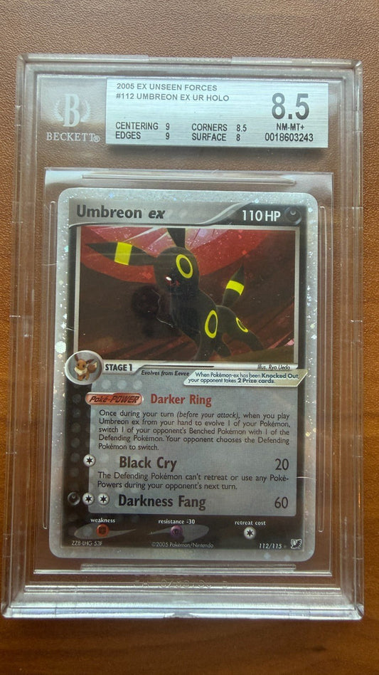 Pokemon Umbreon ex EX Unseen Forces Ultra Rare 112 BGS 8.5