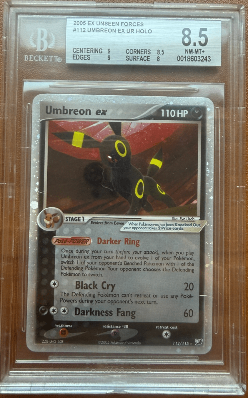Pokemon Umbreon ex EX Unseen Forces Ultra Rare #112 BGS 8.5