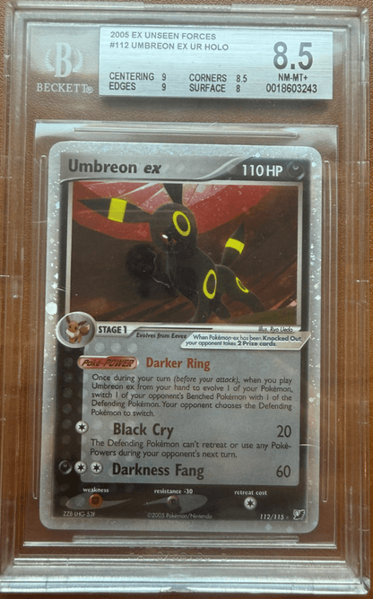 Pokemon Umbreon ex EX Unseen Forces Ultra Rare #112 BGS 8.5