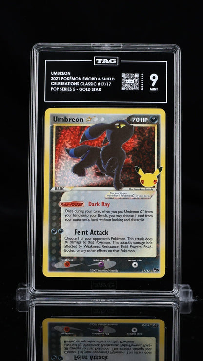 Pokemon Umbreon Gold Star Celebrations: Classic Collection 17/17 TAG 9