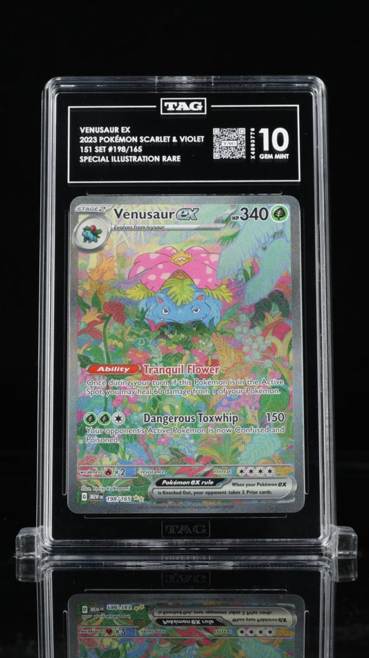 Pokemon Venusaur Ex 198/165 Scarlet Violet 151 Special Illustration Rare TAG 10