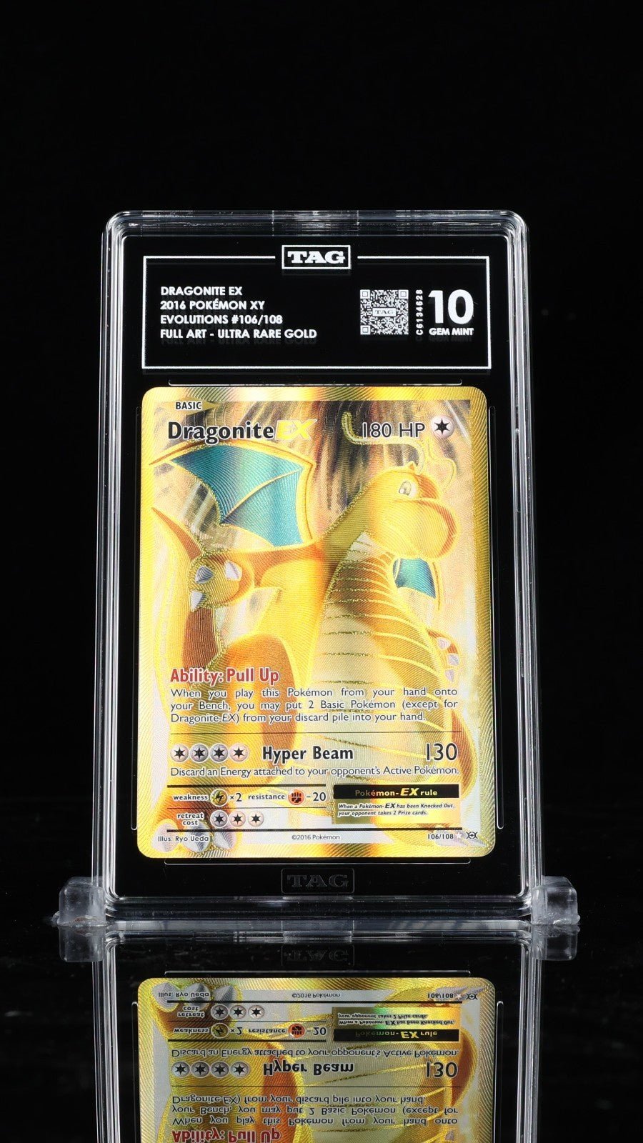 Pokemon XY Evolutions 106/108 Dragonite EX Full Art PSA 10