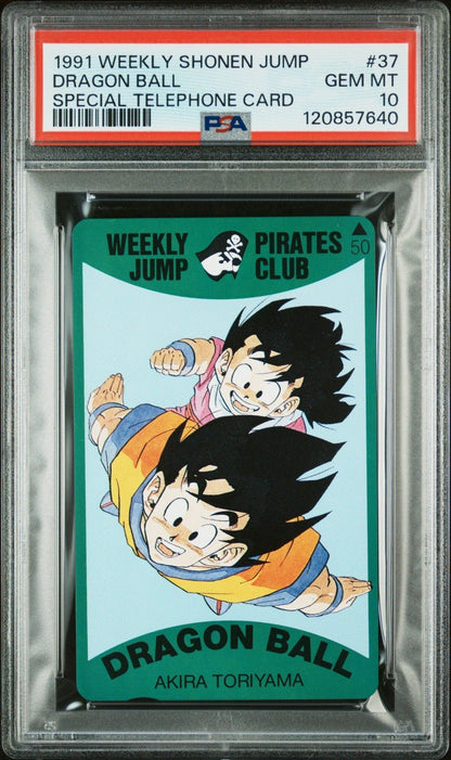 PSA 10 - 1991 37 Dragon Ball Phone Card Telephone Weekly Shonen Jump 2