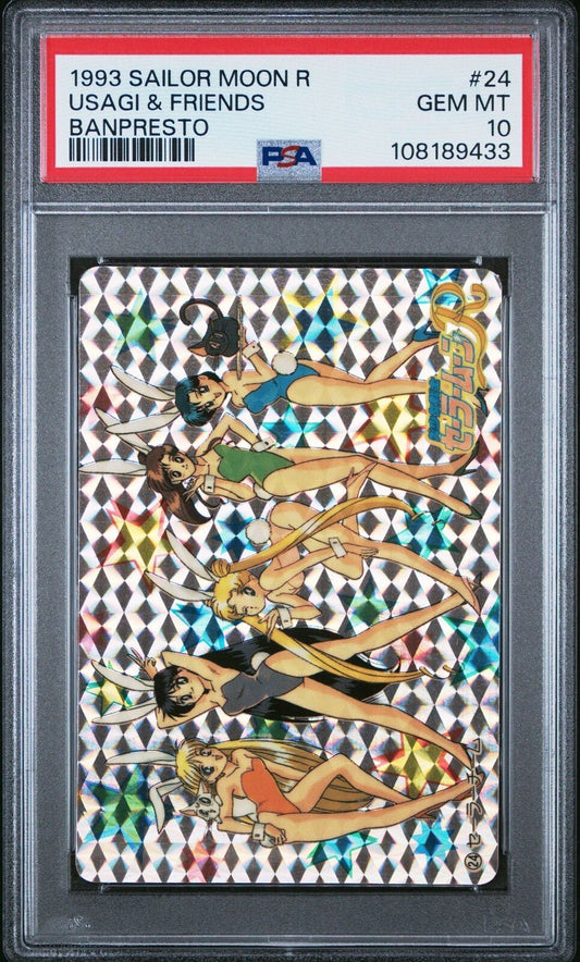 PSA 10 1993 Sailor Moon R Banpresto 24 Prism Bunny Suit Team Carddass Faded