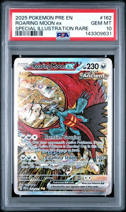 PSA 10 - 2025 Pokemon Prismatic Evolutions ROARING MOON EX 162