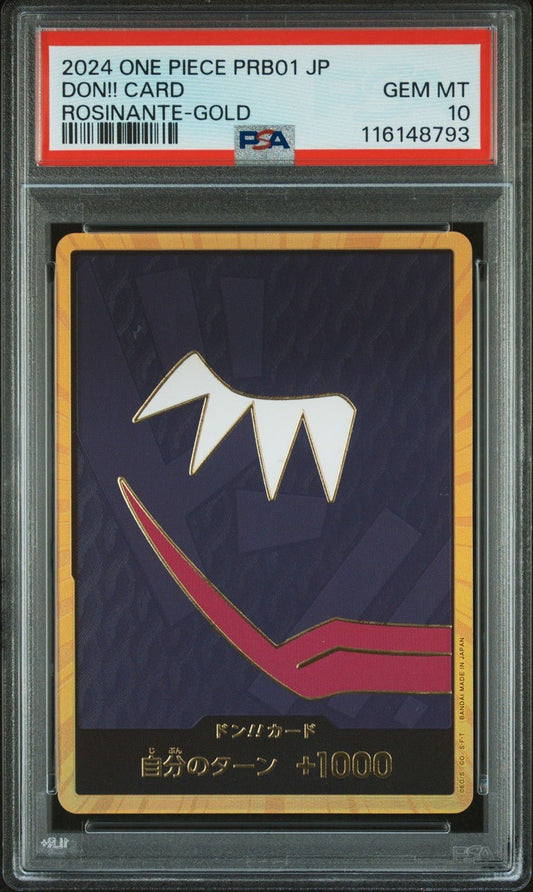 PSA 10 DON! Card Donquixote Rosinante Gold Premium Booster PRB One Piece Card