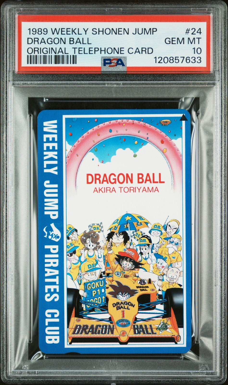 PSA 10 Dragon Ball Phone Card 1989 Weekly Shonen Jump 24 Akira Toriyama