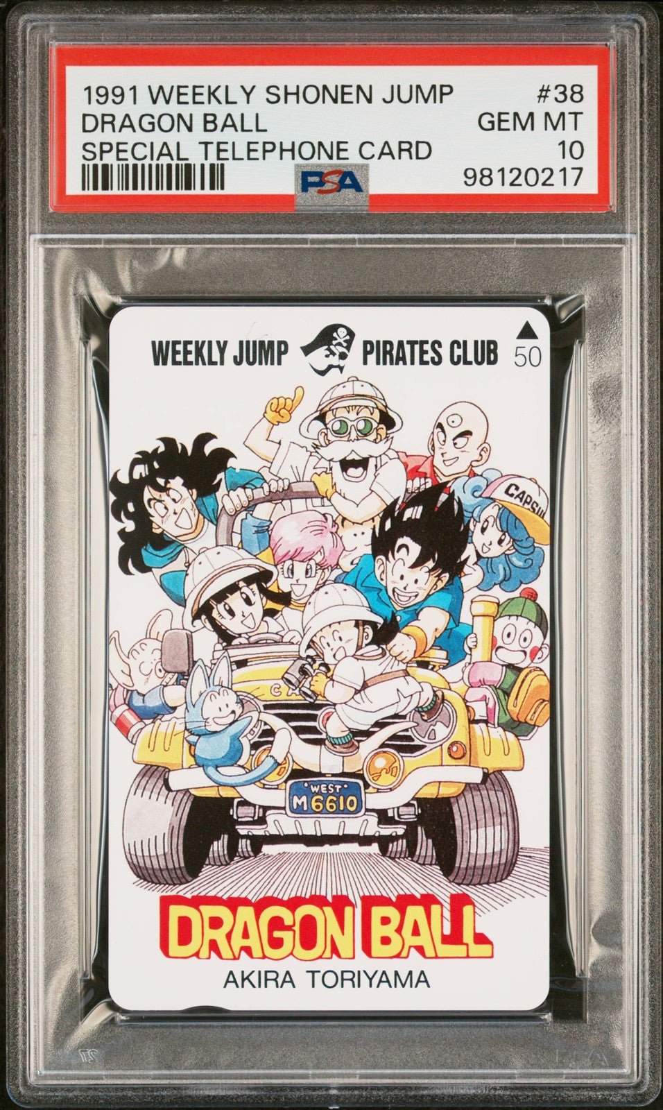 PSA 10 Dragon Ball Weekly Shonen Jump Phone Card 1991 Akira Toriyama 38