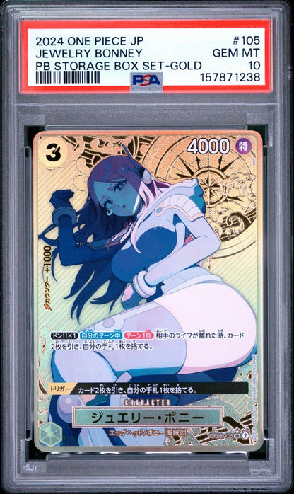 PSA 10 Jewelry Bonney OP08-105 Gold Frame THE BEST Storage One Piece Japanese