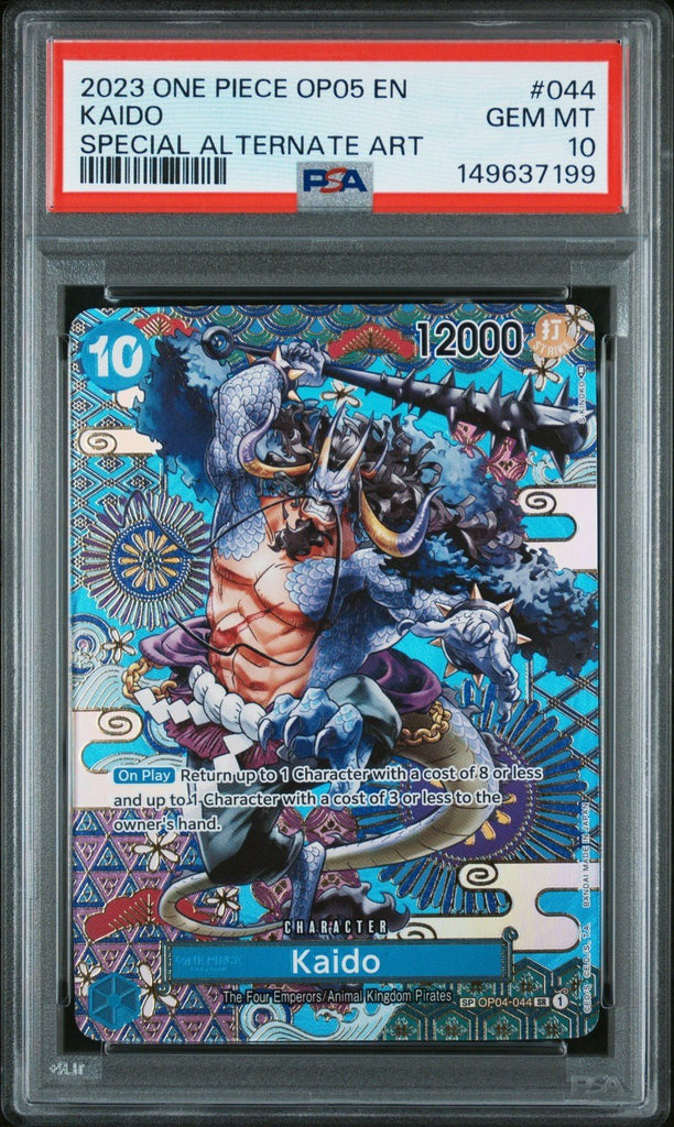 PSA 10 KAIDO OP04 - 044 SP ALT ART AWAKENING OF THE NEW ERA OP05 ONE PIECE ENGLISH