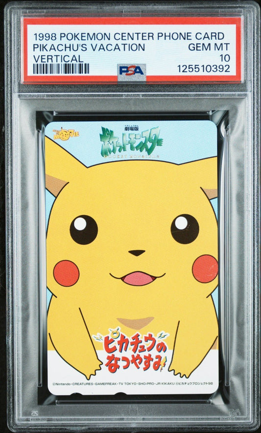 PSA 10 Pikachu Summer Vacation Phone Card Pokemon