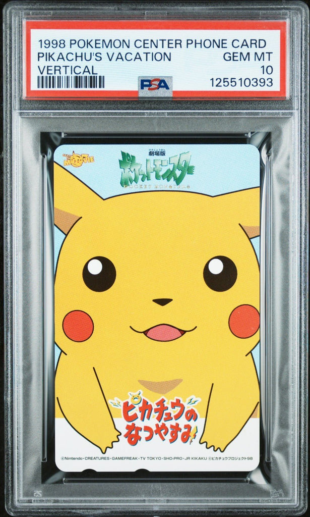 PSA 10 Pikachu Summer Vacation Phone Card Pokemon