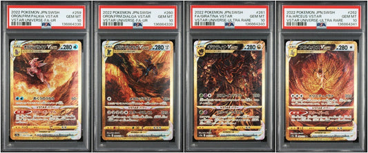 PSA 10 Sequential Set Arceus Giratina Dialga Palkia Pokemon VSTAR Universe 2022