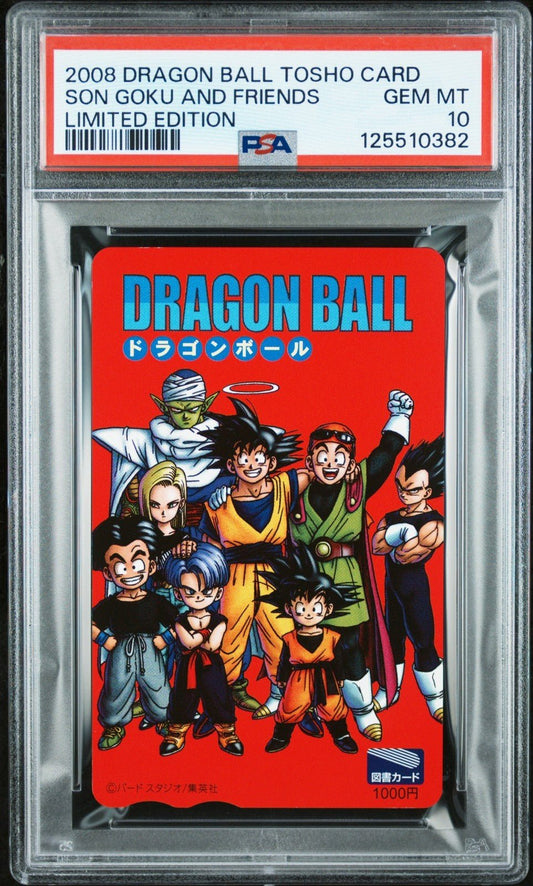 PSA 10 Son Goku And Friends Limited Tosho 2008 Phone Card Japanese Dragon Ball Z
