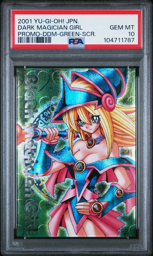 PSA 10 Yu-Gi-Oh! Dark Magician Girl DDM Green Secret Rare Promo 2001 Japanese