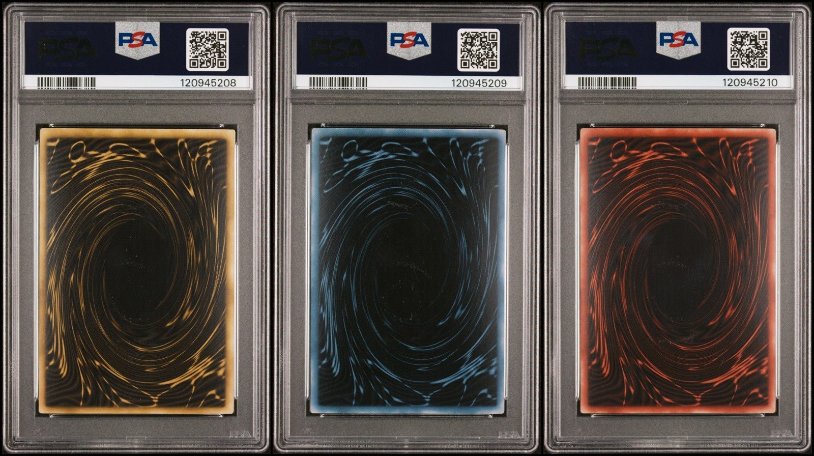 PSA 10 Yugioh Ra Obelisk Slifer Secret Rare GBI 001 002 003 Sequential Set