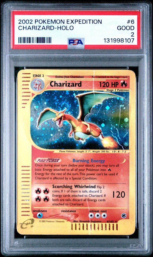 PSA 2 2002 Expedition Charizard Holo Foil 6/165 E - Reader Series Pokemon