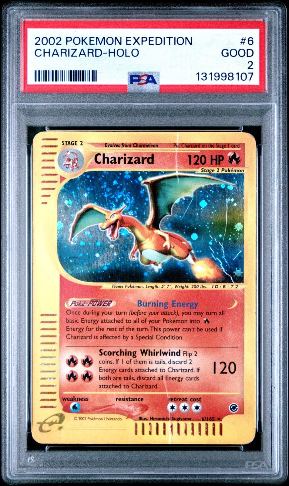 PSA 2 2002 Expedition Charizard Holo Foil 6/165 E - Reader Series Pokemon