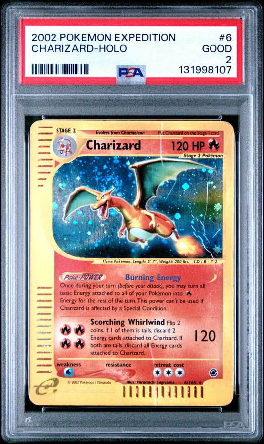 PSA 2 2002 Expedition Charizard Holo Foil 6/165 E - Reader Series Pokemon