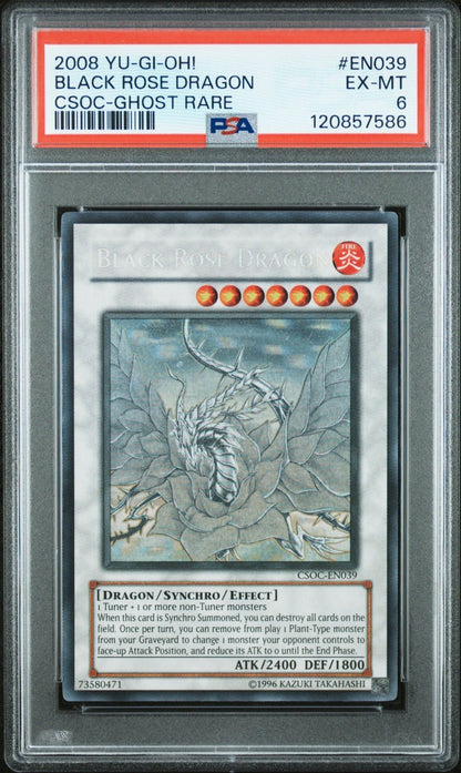 PSA 6 BLACK ROSE DRAGON GHOST RARE CSOC - EN039 CROSSROAD OF CHAOS YUGIOH ENGLISH