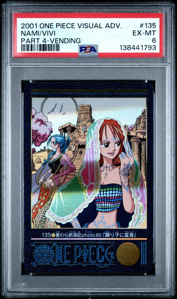PSA 6 One Piece Visual Adventure No. 135 Carddass Nami Vivi Vending Prism Part 4