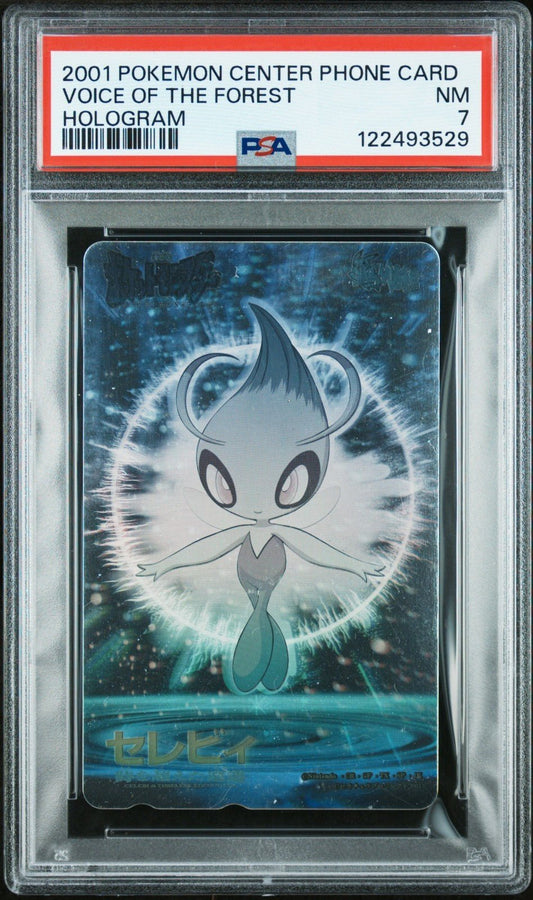 PSA 7 Pokemon Phone Card Celebi Ghost Holo Japanese 4Ever Movie 2001