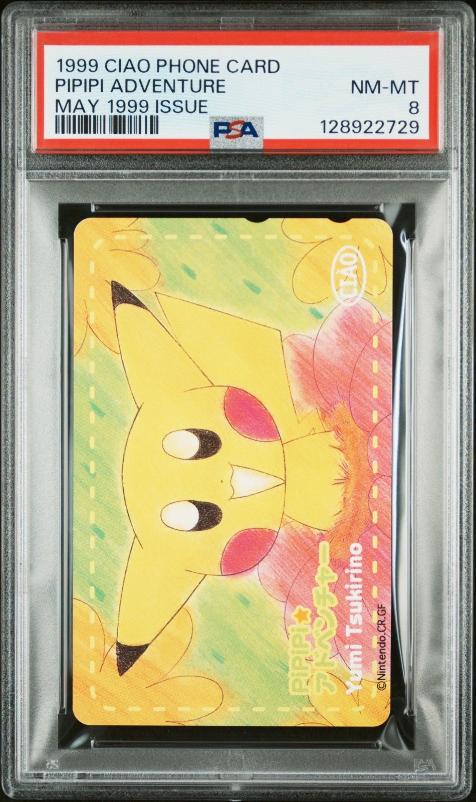 PSA 8 1996 Pokemon Telephone Card Pipipi Adventure Yumi Tsukirino Phone Card