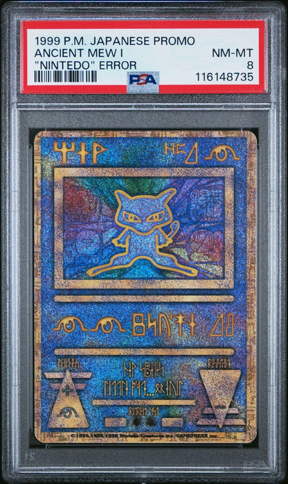 PSA 8 Pokemon ANCIENT MEW " NINTEDO " ERROR 1999 PROMO Japanese 2