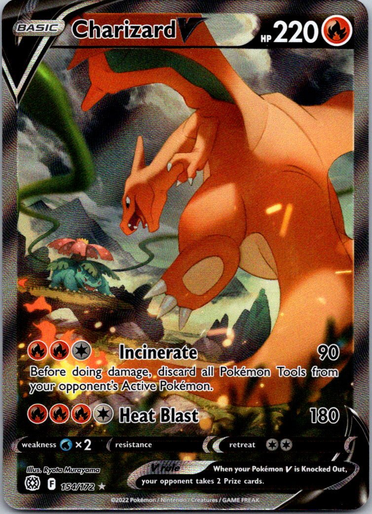 PSA 9 2022 Pokemon Charizard V Full Alt Art 154/172 Brilliant Stars Ultra Rare
