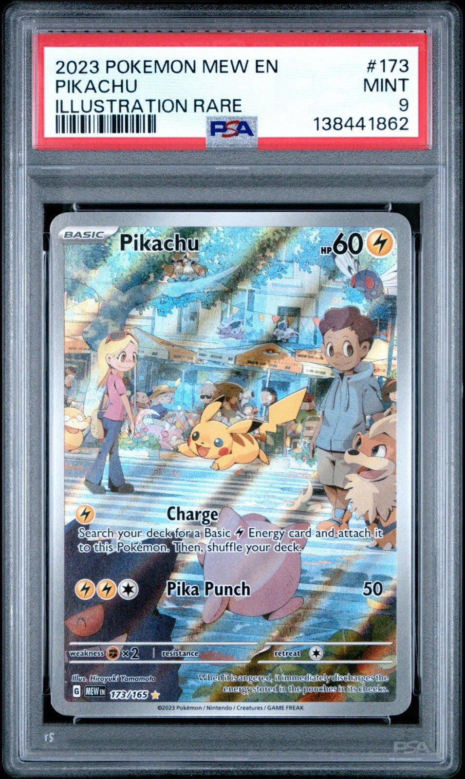 PSA 9 PIKACHU ART RARE 173 2023 JAPANESE POKEMON 151