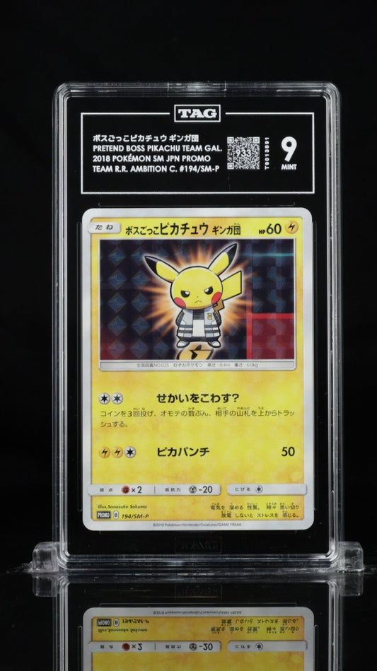 PSA 9 Pretend Boss Pikachu Team Galactic 194/SM - P 2018 Pokemon
